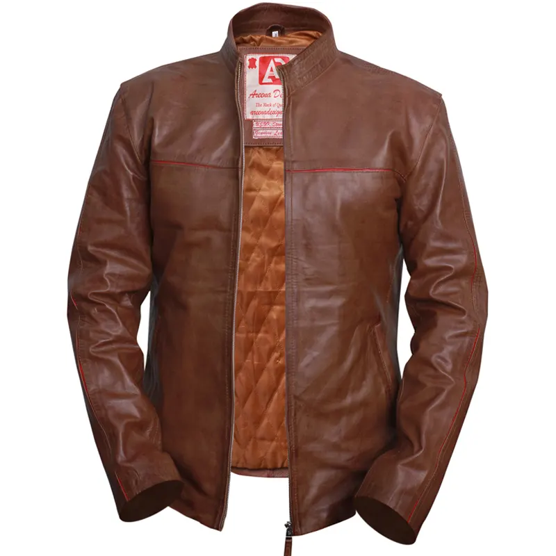 Cafe-Racer-Brown-Biker-Leather-Jacket-For-Mens
