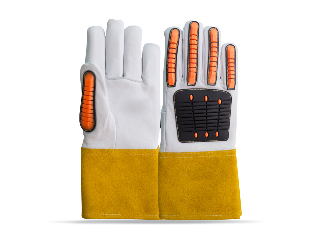 GOATSKIN LEATHER TPR IMPACT GLOVE.